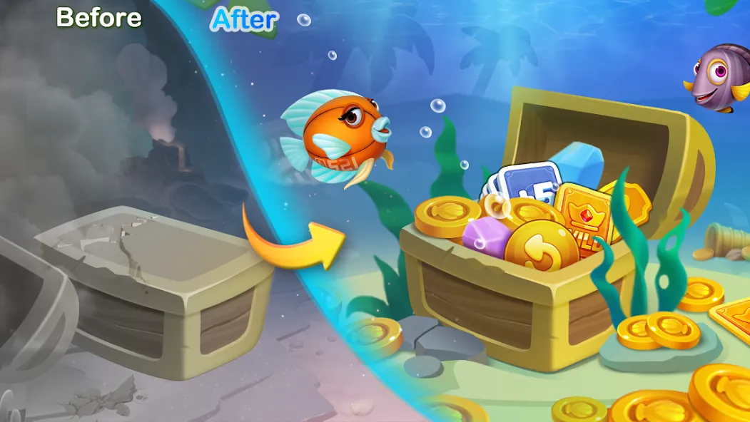 Взломанная Solitaire TriPeaks Fish на Андроид — Безлимитные монеты и бонусы — скриншот 3 Взломанная Solitaire TriPeaks Fish на Андроид — Безлимитные монеты и бонусы — скриншот 3