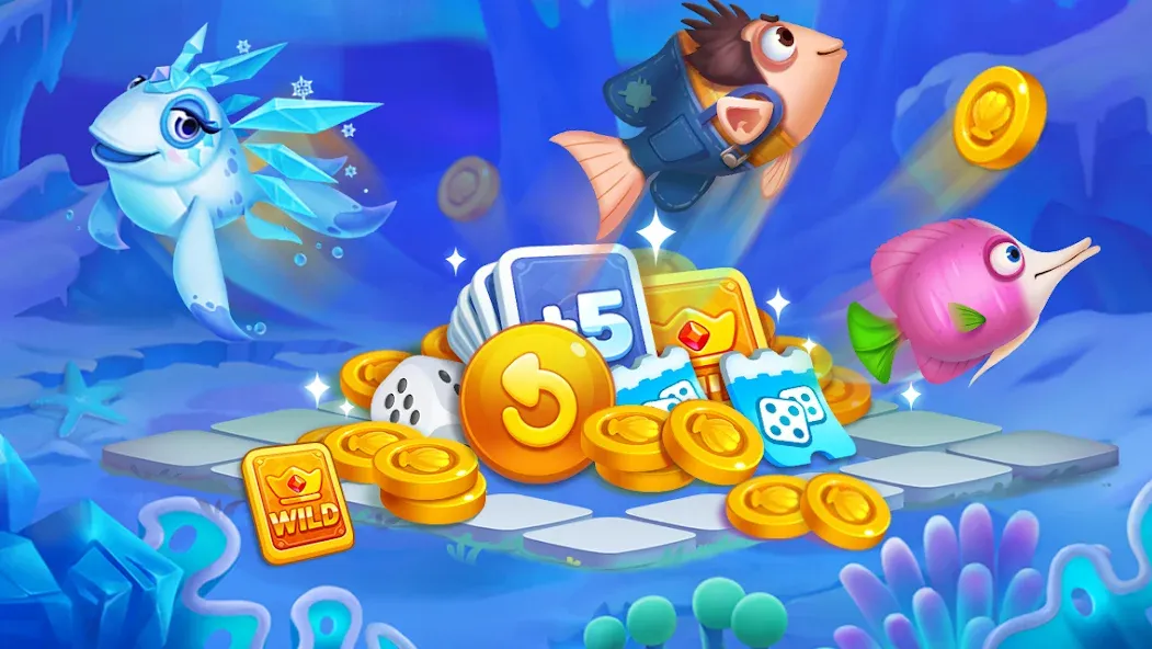 Взломанная Solitaire TriPeaks Fish на Андроид — Безлимитные монеты и бонусы — скриншот 5 Взломанная Solitaire TriPeaks Fish на Андроид — Безлимитные монеты и бонусы — скриншот 5