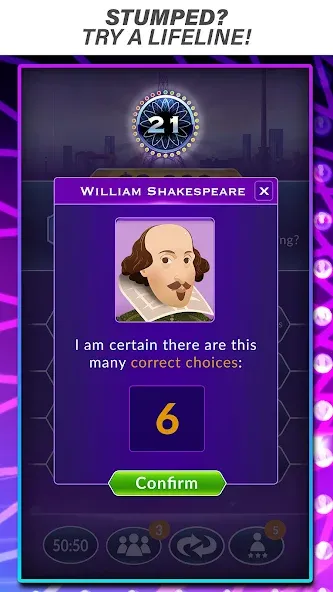 Скачать Official Millionaire Game MOD APK — Безлимитные подсказки и жизни — скриншот 2