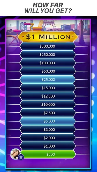 Скачать Official Millionaire Game MOD APK — Безлимитные подсказки и жизни — скриншот 5