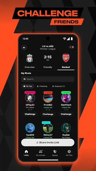 Sorare Rivals Fantasy Football MOD — Безлимитные монеты и все игроки открыты на Андроид — скриншот 2 Sorare Rivals Fantasy Football MOD — Безлимитные монеты и все игроки открыты на Андроид — скриншот 2