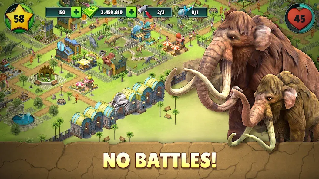 Скачать Jurassic Dinosaur: Dino Game на Андроид — Безлимитные деньги и мощные динозавры — скриншот 1