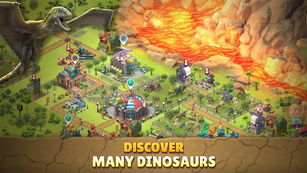 Скачать Jurassic Dinosaur: Dino Game на Андроид — Безлимитные деньги и мощные динозавры — скриншот 4