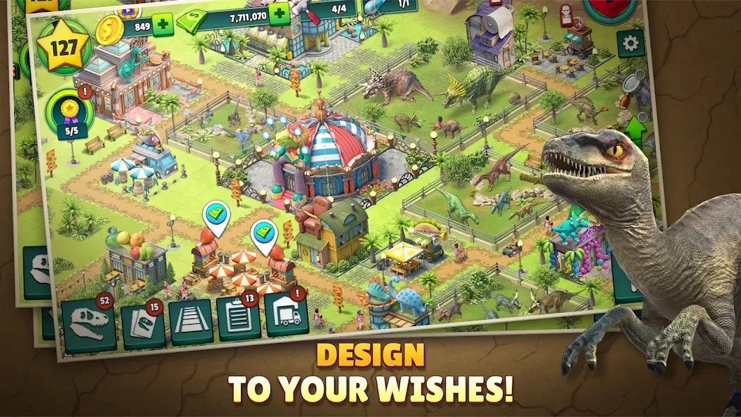 Скачать Jurassic Dinosaur: Dino Game на Андроид — Безлимитные деньги и мощные динозавры — скриншот 5