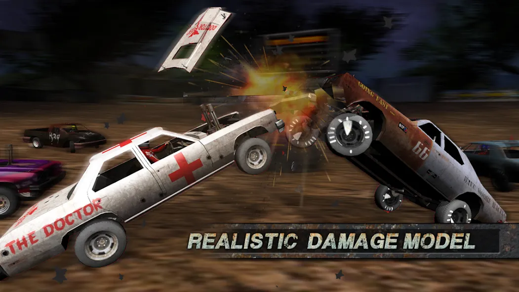 Demolition Derby: Crash Racing на Андроид — Мод Безлимитные деньги и все машины открыты — скриншот 5 Demolition Derby: Crash Racing на Андроид — Мод Безлимитные деньги и все машины открыты — скриншот 5