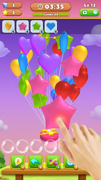 Скачать Match Triple Balloon (Мод: Безлимитные монеты и все уровни открыты) на Андроид — скриншот 1 Скачать Match Triple Balloon (Мод: Безлимитные монеты и все уровни открыты) на Андроид — скриншот 1