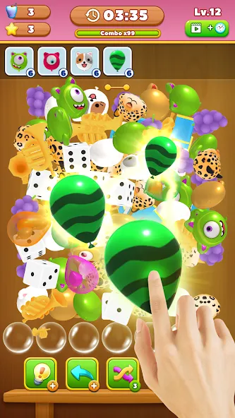 Скачать Match Triple Balloon (Мод: Безлимитные монеты и все уровни открыты) на Андроид — скриншот 2 Скачать Match Triple Balloon (Мод: Безлимитные монеты и все уровни открыты) на Андроид — скриншот 2