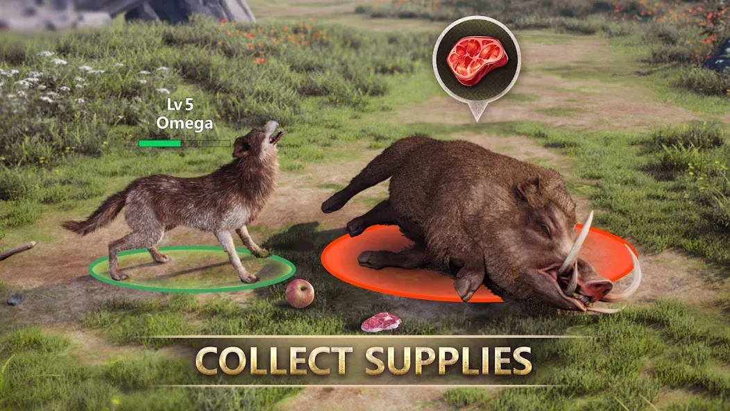 Скачать Wolf Game: Wild Animal Wars — Безлимитные ресурсы и мощные волки — скриншот 2