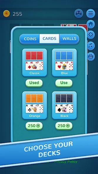 7 Solitaire MOD APK — Безлимитные подсказки и отмены ходов — скриншот 3