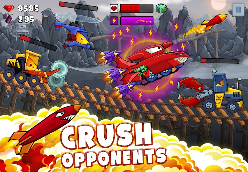 Car Eats Car 2 - Racing Game (Мод Безлимитные деньги и все машины открыты) — скриншот 1 Car Eats Car 2 - Racing Game (Мод Безлимитные деньги и все машины открыты) — скриншот 1