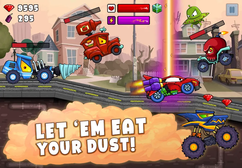 Car Eats Car 2 - Racing Game (Мод Безлимитные деньги и все машины открыты) — скриншот 3 Car Eats Car 2 - Racing Game (Мод Безлимитные деньги и все машины открыты) — скриншот 3