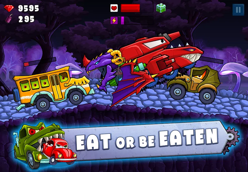 Car Eats Car 2 - Racing Game (Мод Безлимитные деньги и все машины открыты) — скриншот 5 Car Eats Car 2 - Racing Game (Мод Безлимитные деньги и все машины открыты) — скриншот 5