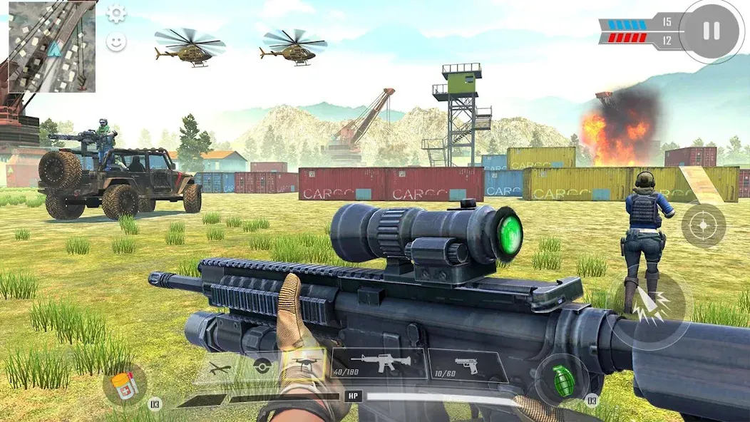 Commando War Army Game Offline — Безлимитные патроны и здоровье — скриншот 4