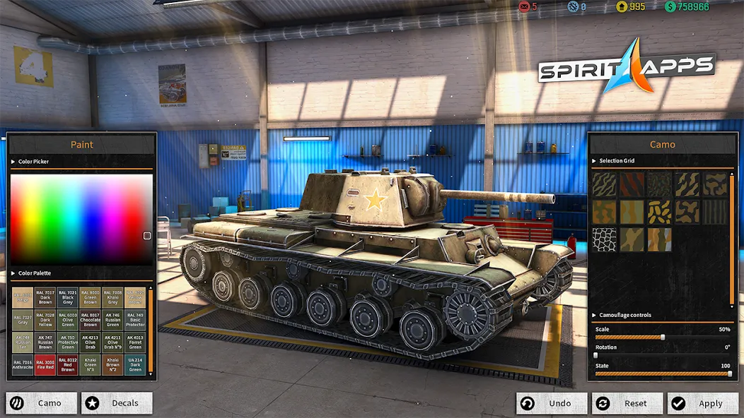 World Tanks War: Offline Games на Андроид — Безлимитные деньги и мощная техника — скриншот 4
