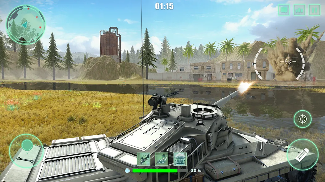 World Tanks War: Offline Games на Андроид — Безлимитные деньги и мощная техника — скриншот 5