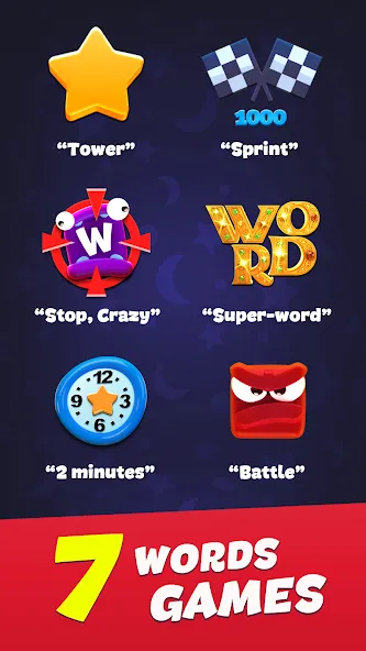 Скачать взлом Toy Words play together online на Андроид — Открыты все уровни и подсказки — скриншот 1