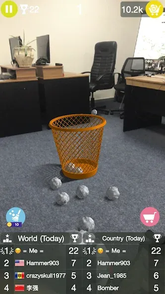 Paper Bin AR (Мод Без рекламы и все уровни открыты) — скриншот 1 Paper Bin AR (Мод Без рекламы и все уровни открыты) — скриншот 1