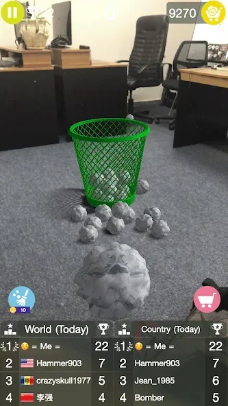 Paper Bin AR (Мод Без рекламы и все уровни открыты) — скриншот 3 Paper Bin AR (Мод Без рекламы и все уровни открыты) — скриншот 3