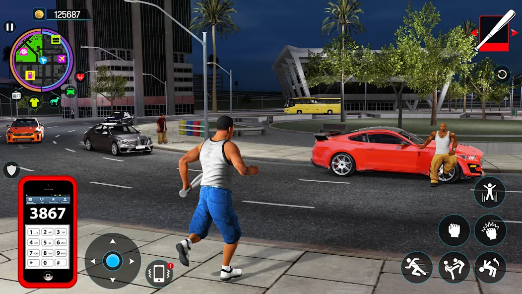 Gangster Mafia City Crime Game на Андроид — Безлимитные деньги и оружие — скриншот 2