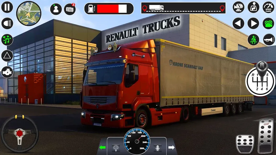 Euro Cargo Truck Simulator 3D (Мод Безлимитные деньги и все грузовики) — скриншот 3 Euro Cargo Truck Simulator 3D (Мод Безлимитные деньги и все грузовики) — скриншот 3