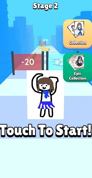 Card Run : Anime Evolution MOD APK — Безлимитные монеты и все карты — скриншот 1