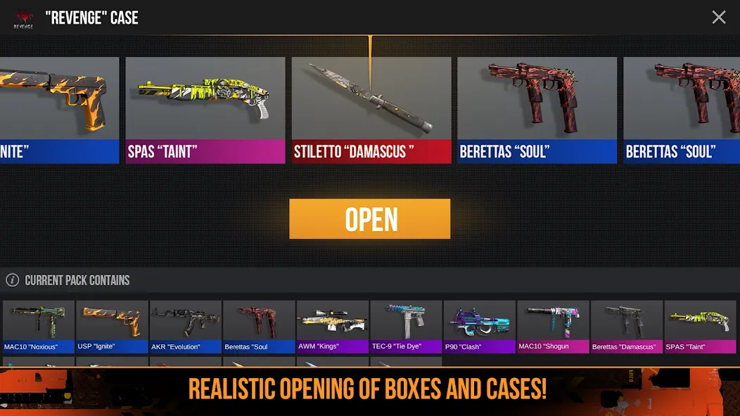 Case Opener: Skins Simulator MOD APK на Android — Бесконечные монеты и все скины — скриншот 5