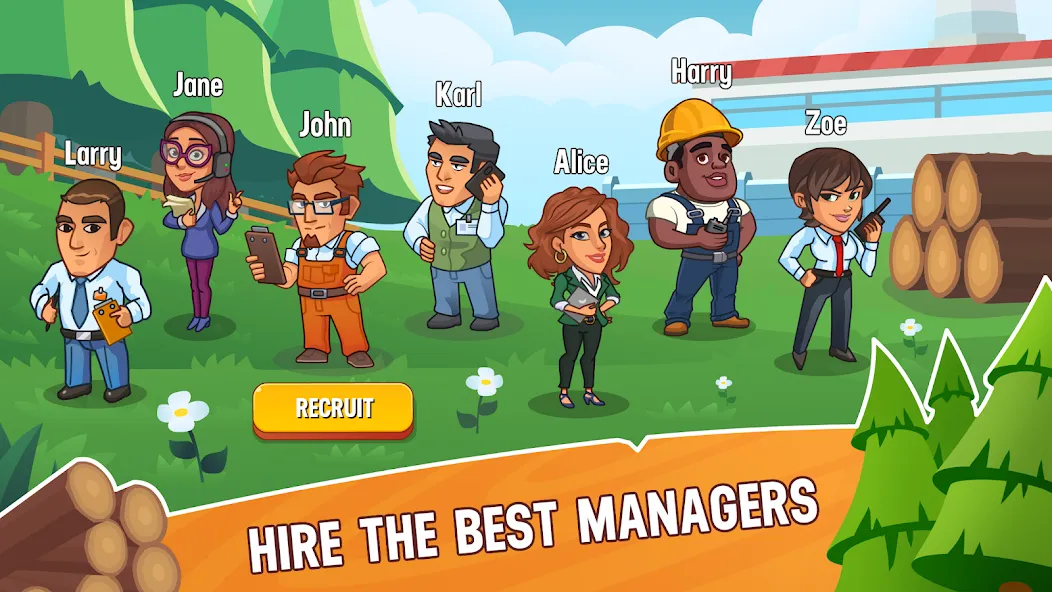 Скачать Lumber Inc Tycoon MOD APK — Безлимитные деньги и ресурсы — скриншот 3 Скачать Lumber Inc Tycoon MOD APK — Безлимитные деньги и ресурсы — скриншот 3