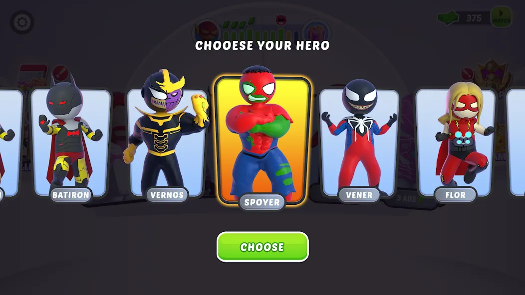 Скачать Stick Hero: Comic Superhero — Модификация Безлимитные монеты и все герои — скриншот 2