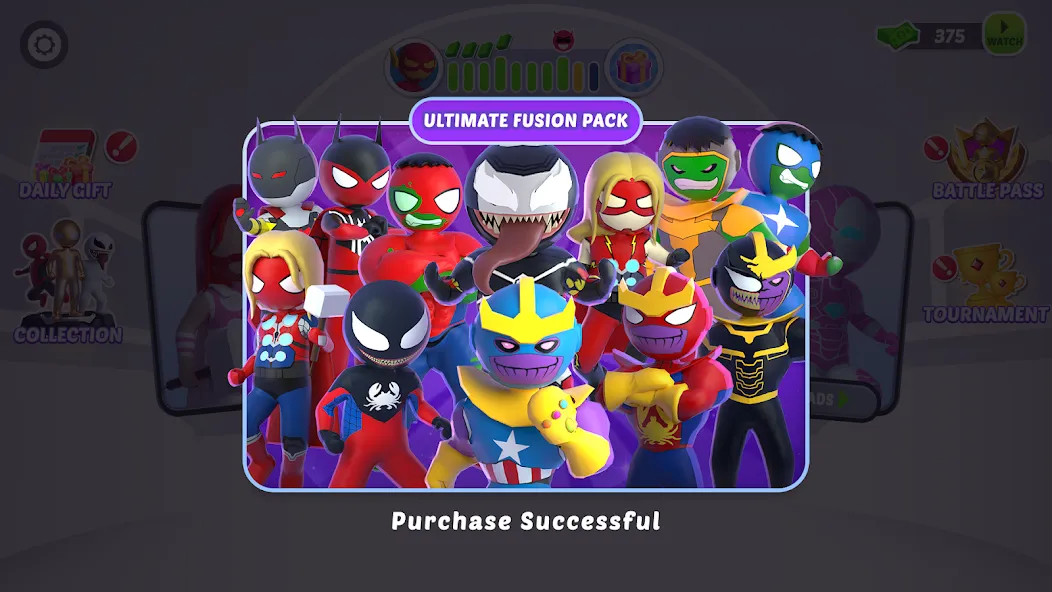 Скачать Stick Hero: Comic Superhero — Модификация Безлимитные монеты и все герои — скриншот 3