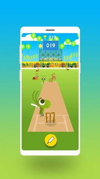 Cric Game - Doodle Cricket (Мод Безлимитные монеты и открытые уровни) — скриншот 1 Cric Game - Doodle Cricket (Мод Безлимитные монеты и открытые уровни) — скриншот 1