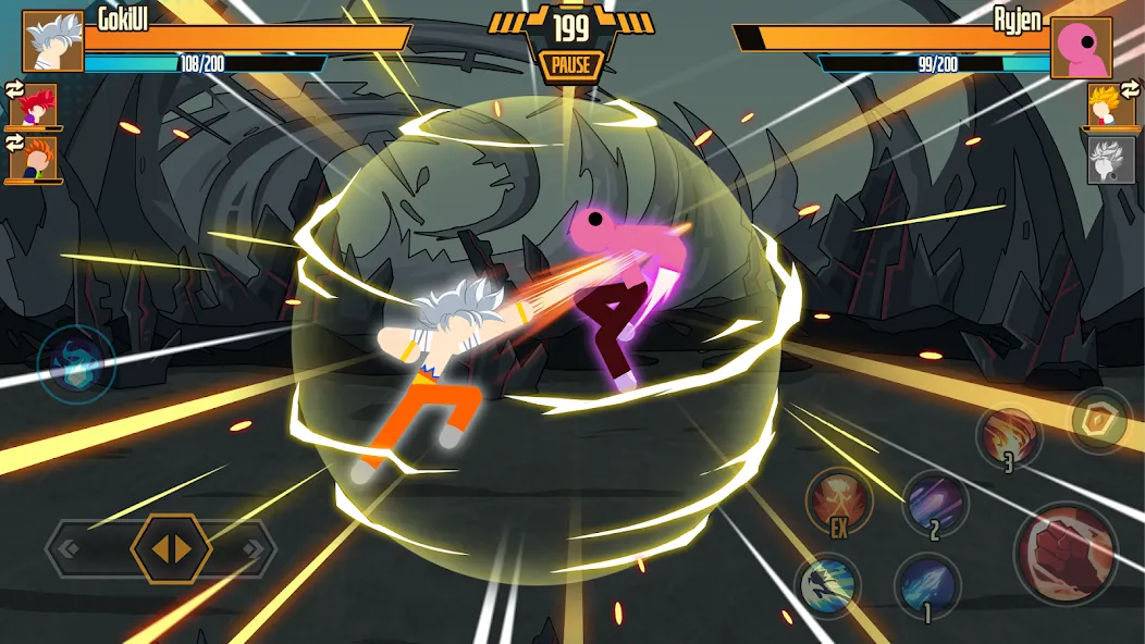 Скачать Stickman Dragon Fight - Super MOD APK — Безлимитные деньги и энергия — скриншот 1