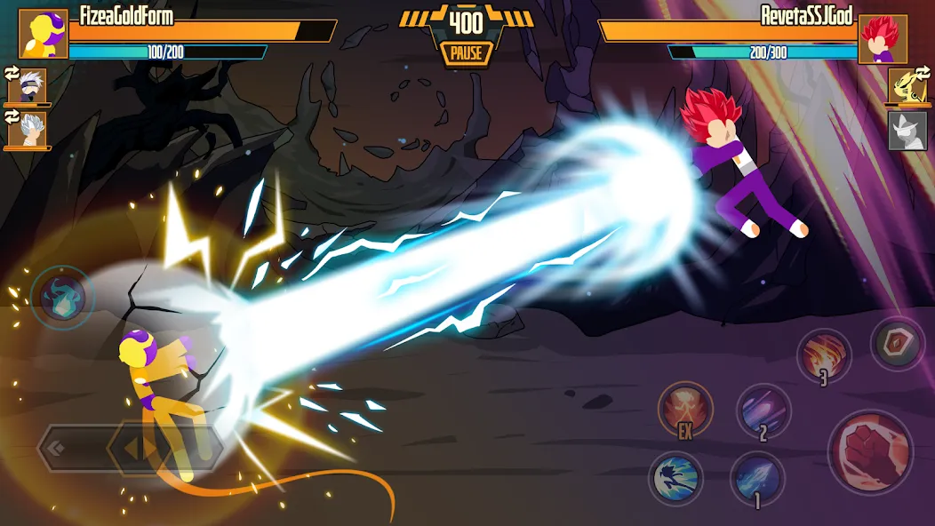Скачать Stickman Dragon Fight - Super MOD APK — Безлимитные деньги и энергия — скриншот 2