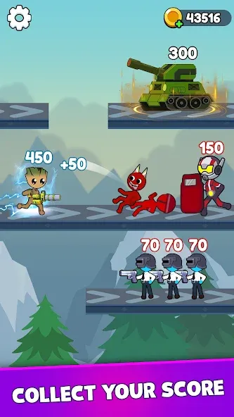 Stick Shooter: Battle Game — Безлимитные патроны и здоровье — скриншот 2