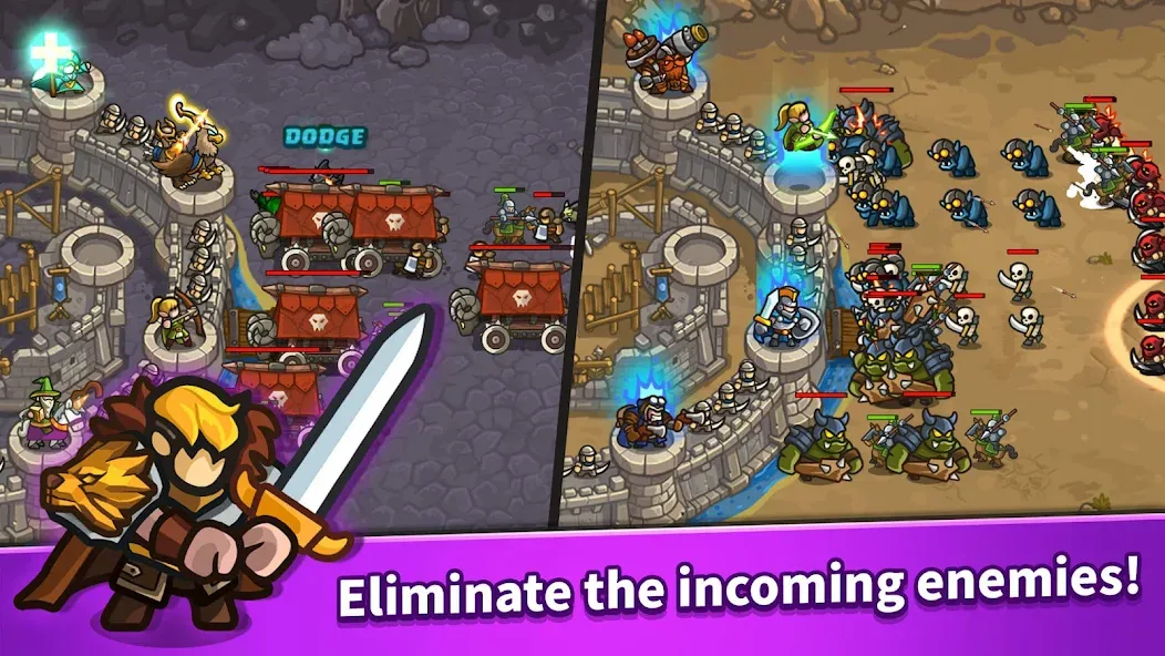 Скачать Idle Kingdom Defense MOD APK — Безлимитные деньги и усиленная защита — скриншот 1
