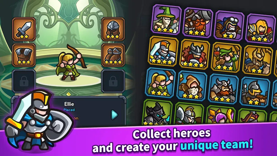 Скачать Idle Kingdom Defense MOD APK — Безлимитные деньги и усиленная защита — скриншот 2