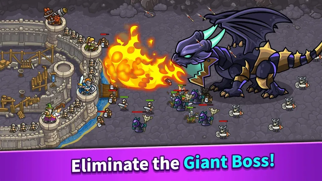 Скачать Idle Kingdom Defense MOD APK — Безлимитные деньги и усиленная защита — скриншот 3