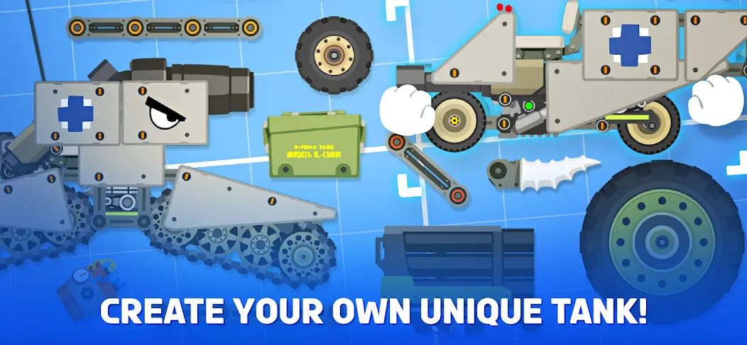 Super Tank Rumble MOD — Безлимитные деньги и усиленные танки на Андроид — скриншот 1