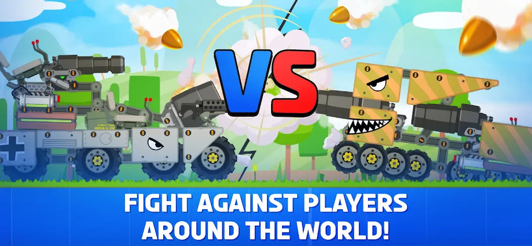 Super Tank Rumble MOD — Безлимитные деньги и усиленные танки на Андроид — скриншот 2