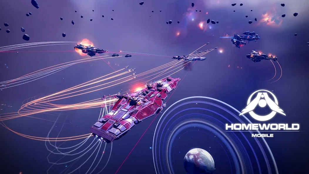 Скачать Homeworld Mobile: Sci-Fi MMO — Модификация Безлимитные ресурсы и открытые корабли — скриншот 1