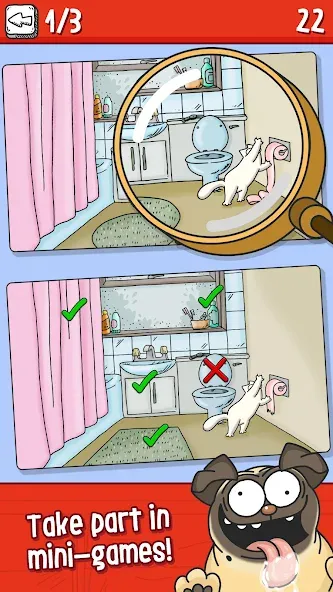 Взломанная Simon’s Cat Crunch Time на Андроид — Безлимитные жизни и монеты — скриншот 2