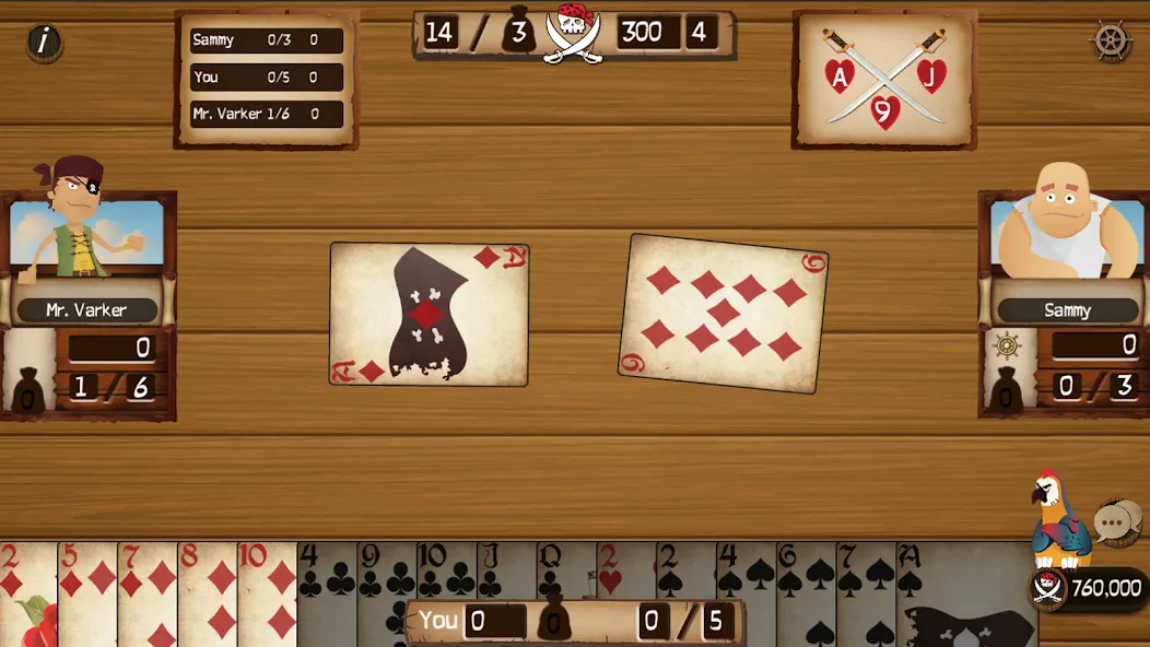Spades Cutthroat Pirates — Мод: Безлимитные монеты и пиратские бонусы — скриншот 2 Spades Cutthroat Pirates — Мод: Безлимитные монеты и пиратские бонусы — скриншот 2