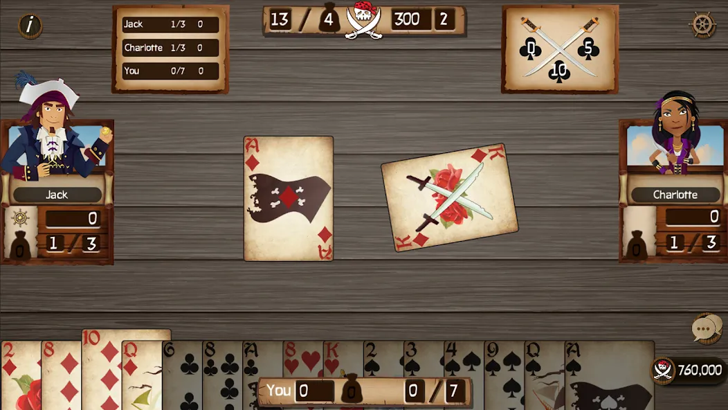 Spades Cutthroat Pirates — Мод: Безлимитные монеты и пиратские бонусы — скриншот 3 Spades Cutthroat Pirates — Мод: Безлимитные монеты и пиратские бонусы — скриншот 3