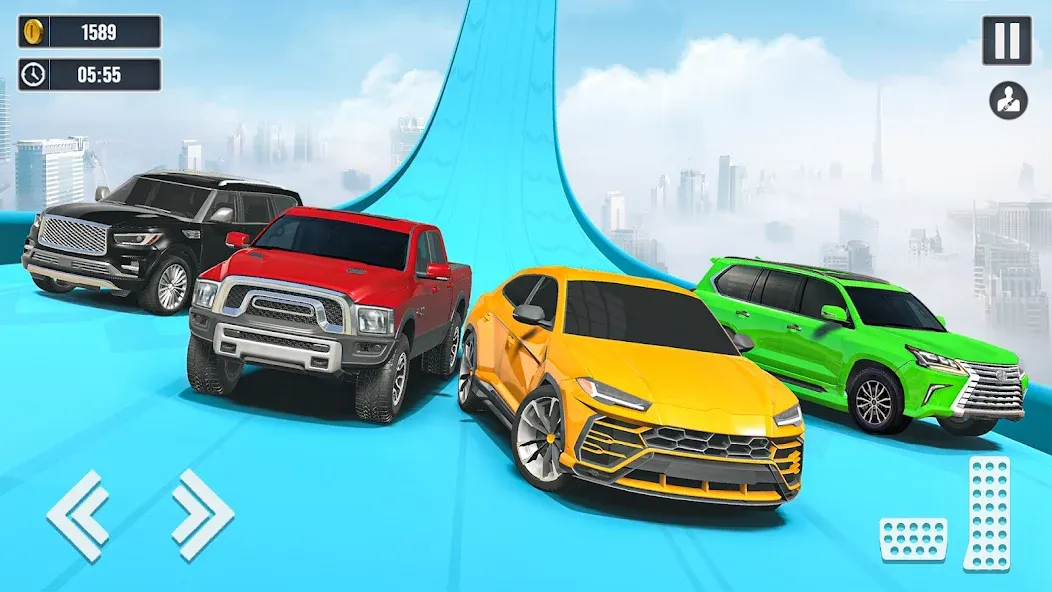 Скачать Car Stunt Games : Car Games 3D (Мод: Безлимитные деньги и все машины открыты) на Андроид — скриншот 2