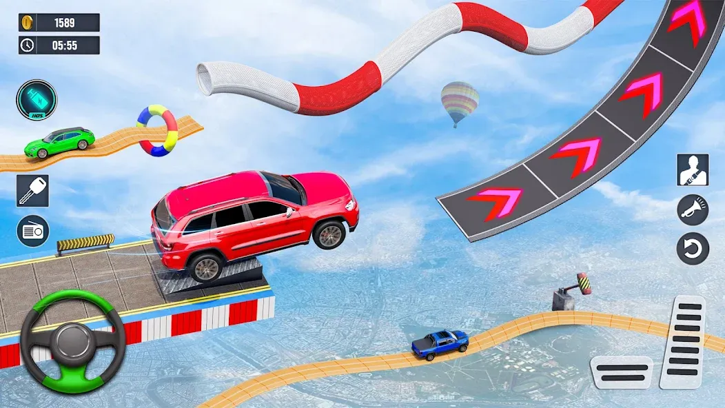 Скачать Car Stunt Games : Car Games 3D (Мод: Безлимитные деньги и все машины открыты) на Андроид — скриншот 4