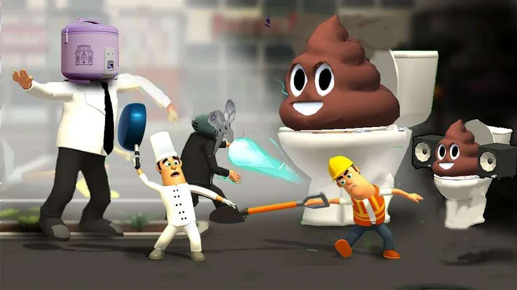 Скачать War Job: Toilet Battle — Безлимитные деньги и усиленное оружие — скриншот 1 Скачать War Job: Toilet Battle — Безлимитные деньги и усиленное оружие — скриншот 1