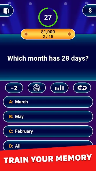 Скачать Millionaire 2024: Trivia Game — Безлимитные подсказки и жизни — скриншот 3
