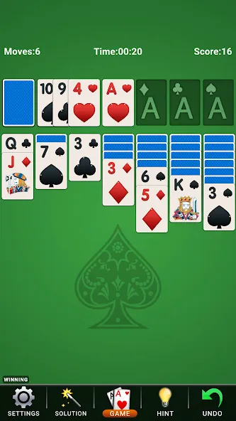 Solitaire: Classic Card Game на Андроид — Без рекламы и подсказок — скриншот 1