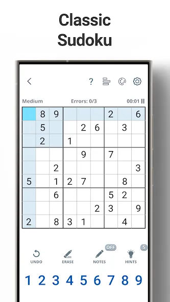 Скачать Sudoku Levels: Daily Puzzles — Последняя версия (Подсказки и все уровни открыты) — скриншот 1