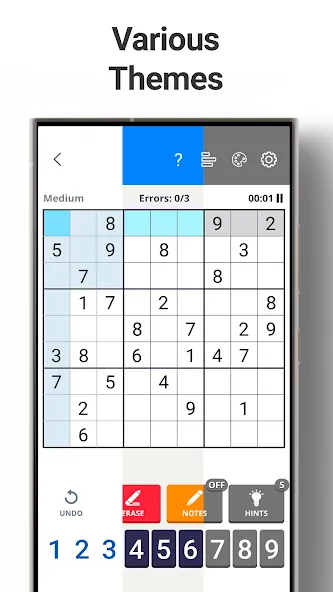 Скачать Sudoku Levels: Daily Puzzles — Последняя версия (Подсказки и все уровни открыты) — скриншот 5
