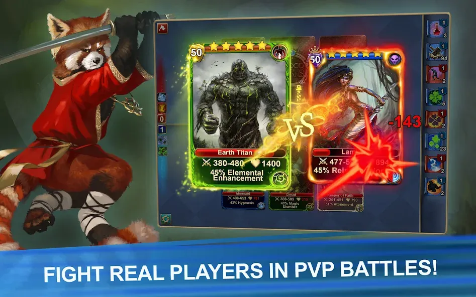 Скачать Blood of Titans: Card Battle — Последняя версия (Безлимитные ресурсы и усиленные карты) — скриншот 4